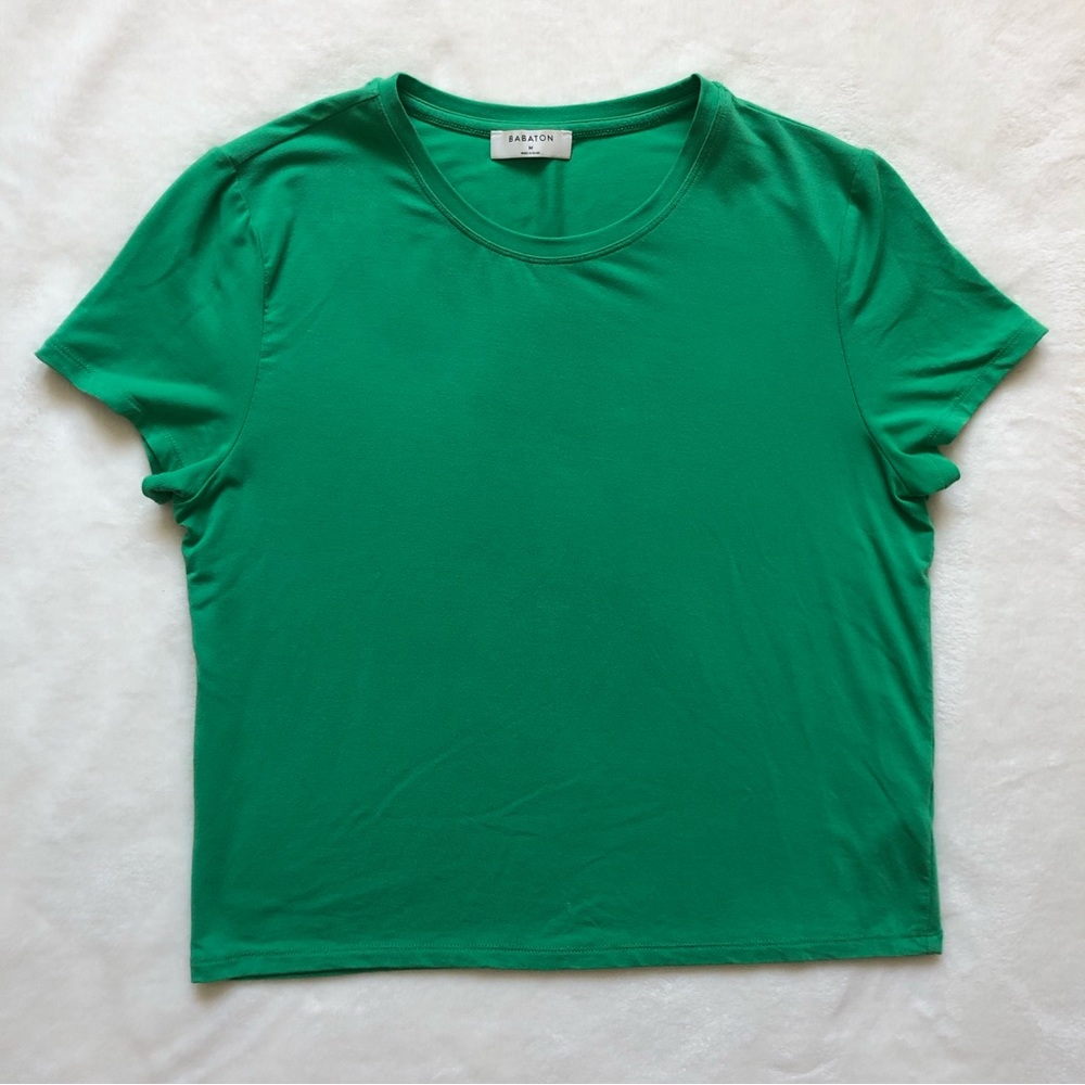 Aritzia babaton everyday jersey tshirt green crewneck tee